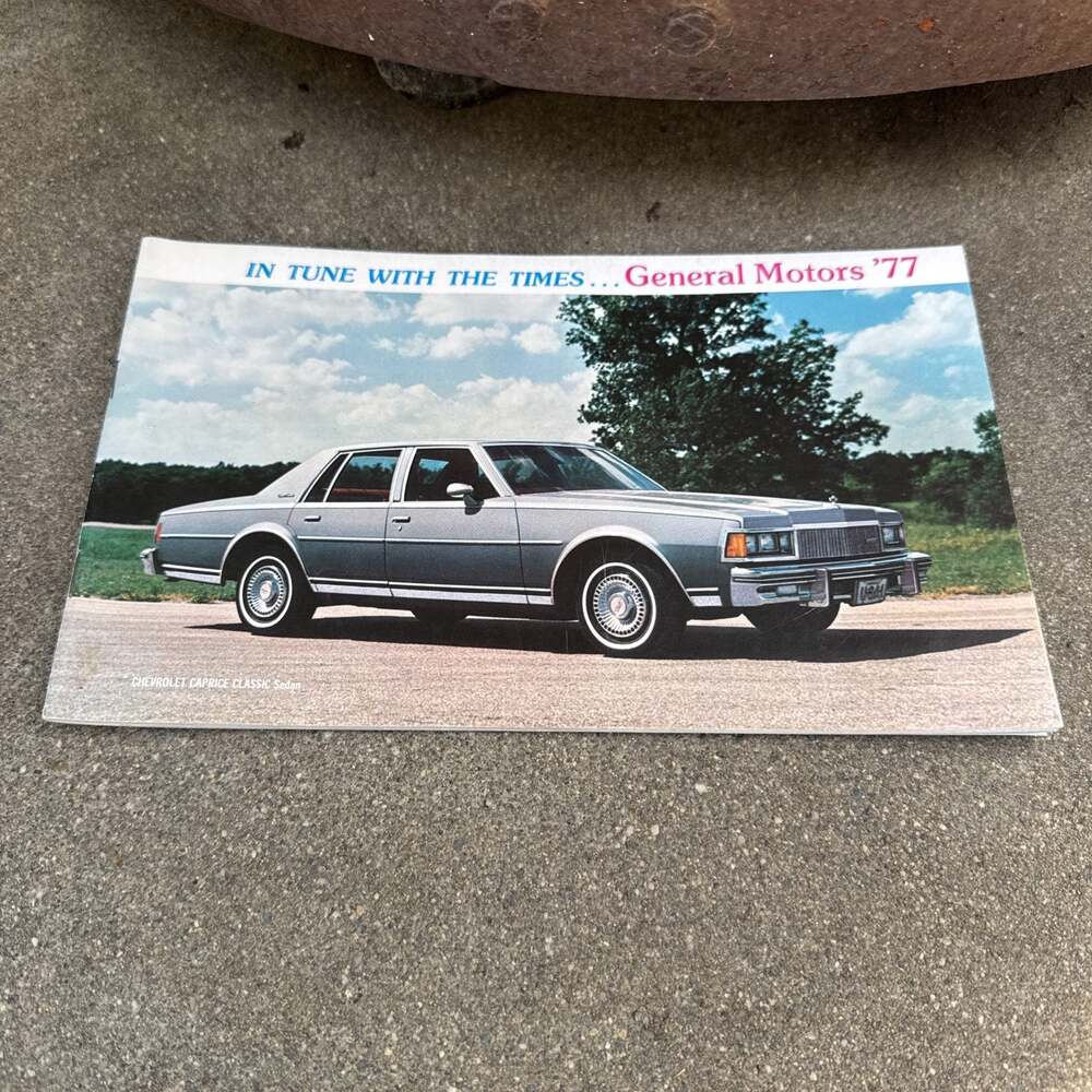 Vintage 1977 General Motors Full Line Car Sales Brochure Booklet
